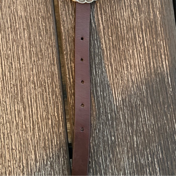 Polo Ralph Lauren Distressed Leather Women’s Brown Belt Size Small - Picture 6 of 11